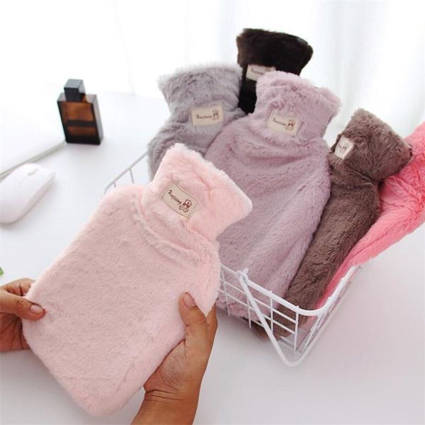 

800мл горячую воду бутылки soft чтобы согреться зимой портативными и защиты многоразовых плюшевых перекрытий моющихся и герметичный wmtjzf x