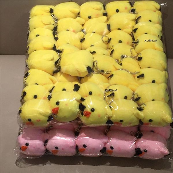 

оптовый 40шт лот 5 6сма всего тело аксессуары желтого цыпленок плюшевый фаршированная игрушки куклы волосы кукла плюш wmtndg infant2005