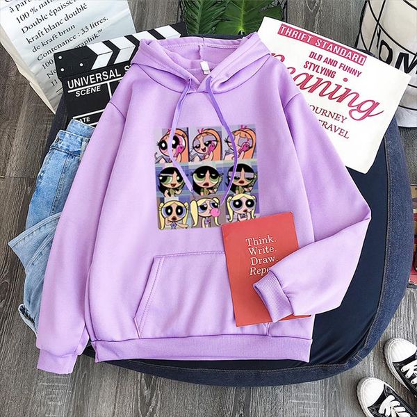 

женщины мультфильм печать толстовка harajuku толстовка kawaii корейских крупногабаритные женщины толстовка зима плюс размер женщина пуловеры, Black