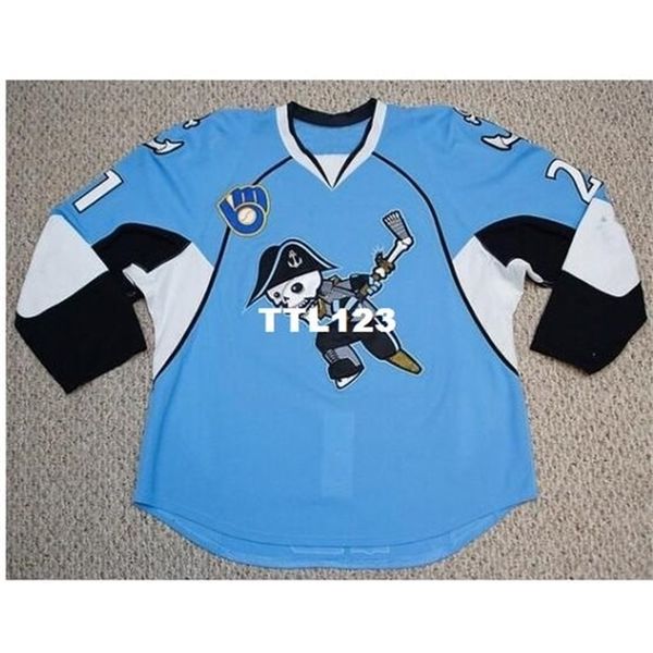 

real men real full embroidery #28 janne niskala #21 beck 2017 new ahl milwaukee admirals jersey or custom any name or number hockey jersey, Black