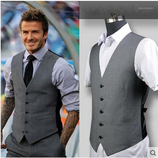 

men's vests men fashion slim suit vest male spring autumn leisure mens plus size single breasted waistcoat1, Black;white