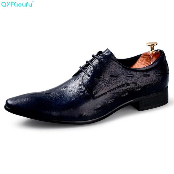 

qyfcioufu formal designers men fashion dress shoe genuine leather black wine red bluepointed toe brand oxford shoe