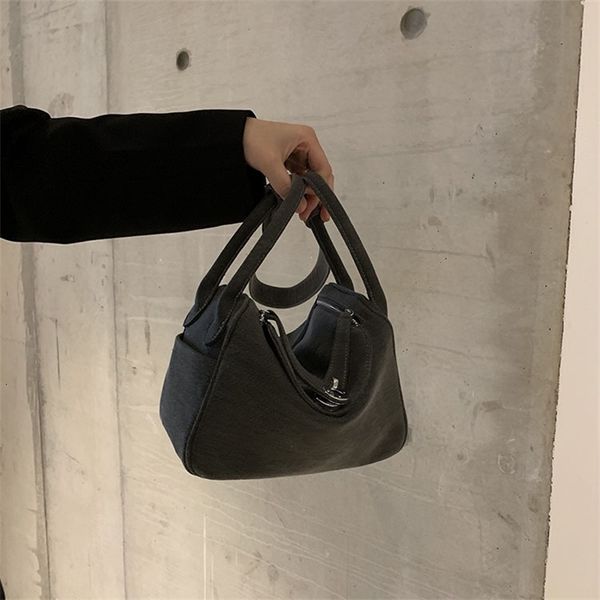 

designer branded luxury package 2020 new women's lindy washed denim one shoulder handbag doctor's medicine bag