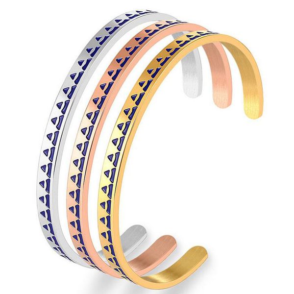 

новая корейская мода ретро хип-хоп пара браслет из нержавеющей стали розовый золотой браслет открывается регулируемый шарм женский браслет о, Black