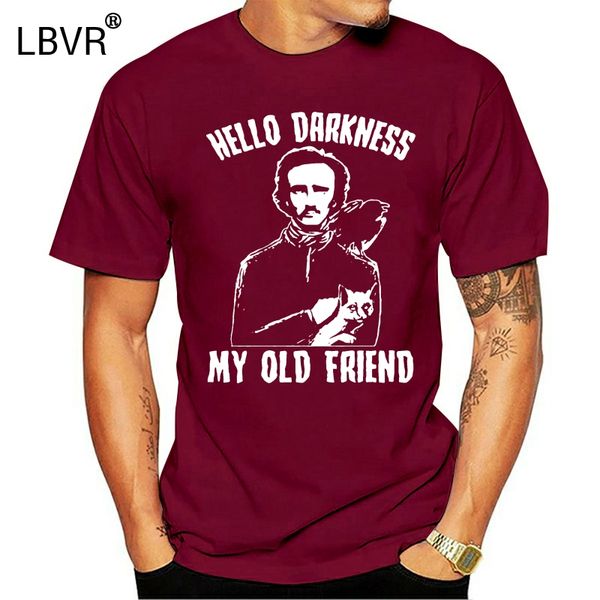 

edgar allan poe hello darkness my old friend men tshirt cotton s 4xl made in usa sport hooded sweatshirt hoodie