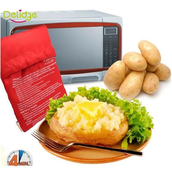 

wholesale- 2 pcs/lot oven microwave baked red potato bag for quick fast( cook 8 potatoes at once ) in just 4 minutes washed potato