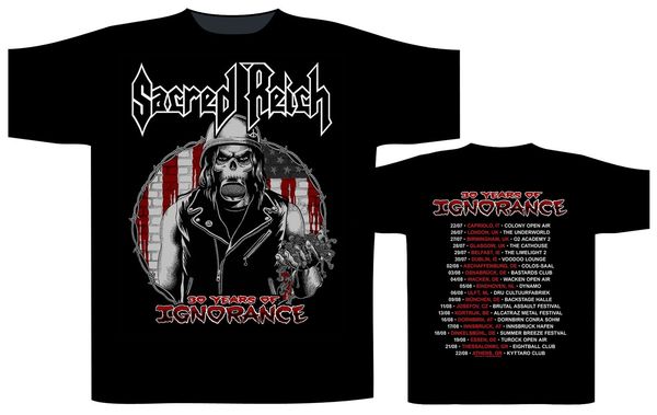 

sacred reich 30 лет невежество neu und качества мужчина tee дизайнеры толстовки футболка толстовка