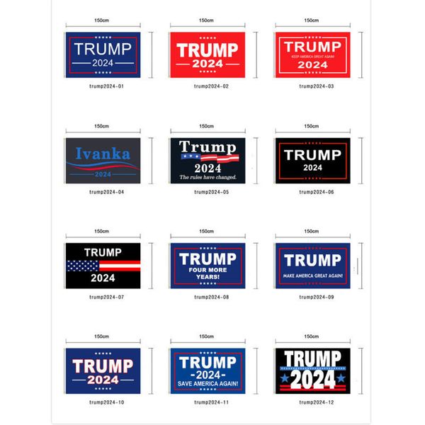 

90*150cm president trump 2024 save america again donald maga kag republican usa flag multi styles letters printed flags gg20402