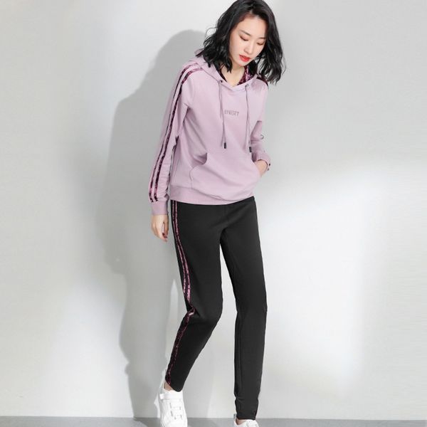 

z0c3154db свободного дыхание костюм для женщин весной спортивной свитер спортивной одежды 2020 новых вскользь свитер набора nhae9, Gray