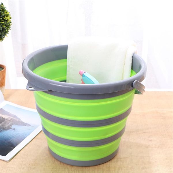 

5/10 l foldable bucket car wash bucket outdoor fishing round bathroom kitchen bucket large capacity fishing cami jllnnc