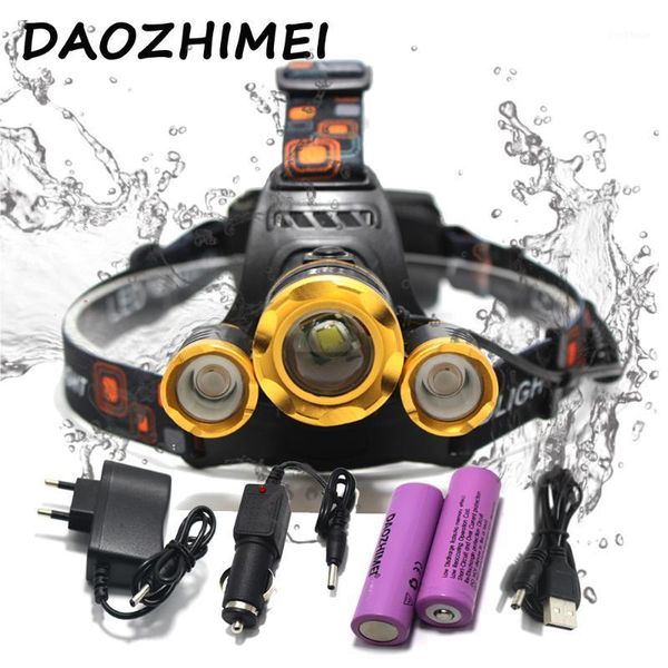 

3 xm lt6 led headlamp headlight 8000 lumens led head lamp camp hike emergency light fishing outdoor equipment1