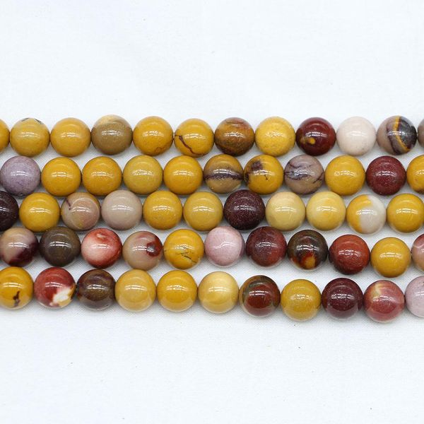 

1strand lot 4 6 8 10 12mm natural stone mookaite egg yolk bead round loose spacer beads for jewelry making findings diy bracelet h bbyddd