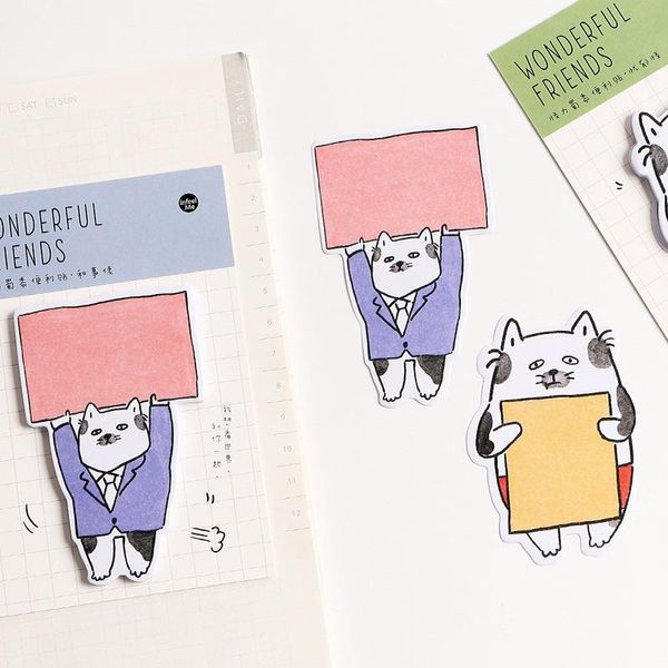 

4 pcs super animal memo pad sticky note post paper planner sticker book stationery office school supplies fm120 bbytpp