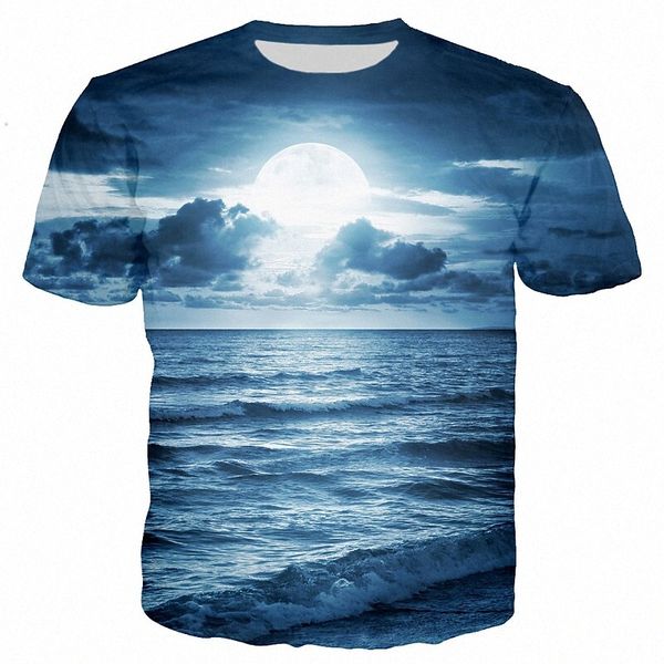 

men's t shirt shirt 3d print holiday round neck short sleeve white purple khaki / summer w3vr#, White;black