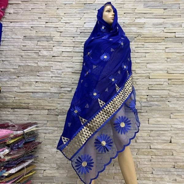 

real safrican women cotton scarfs african hijab scarf soft headscarf women hijab scarf bm816 t200818, Blue;gray