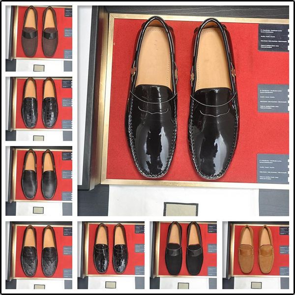 

cq7 2020 winter warm penny loafers suede men moccasins leather mens driving shoes casual brand fur loafers shoes man slip on flats 11, Black