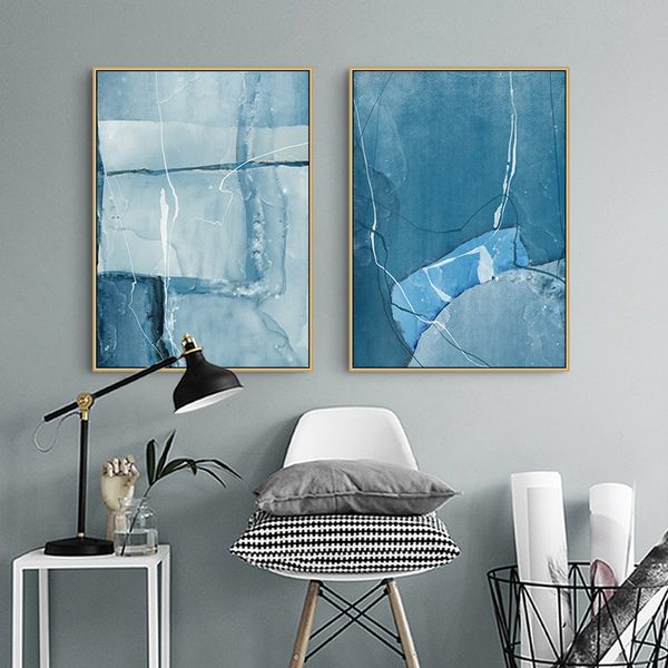 

nordic hand-painted ink painting wall art canvas poster and print canvas painting abstract decorative poster for living room
