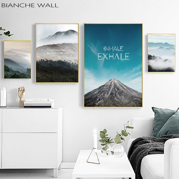 

пейзаж холст poster nordic wall art печать скандинавский минималистский картина лесной горы декоративной живописи home decor
