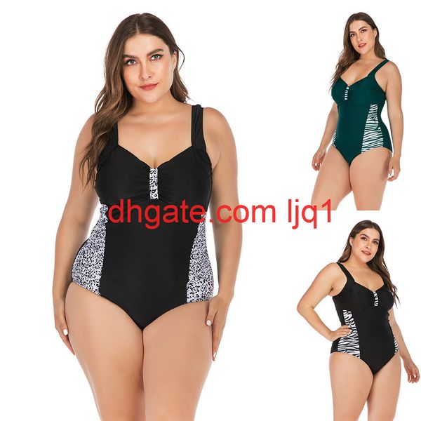 

2020 new one piece large bikini bikini women's swimsuit, White;black