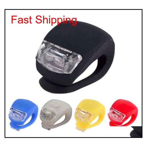 

bicycle front light silicone led head front rear wheel bike light waterproof cycling with battery bicycle accessories bike lamp dlh053 r4c9