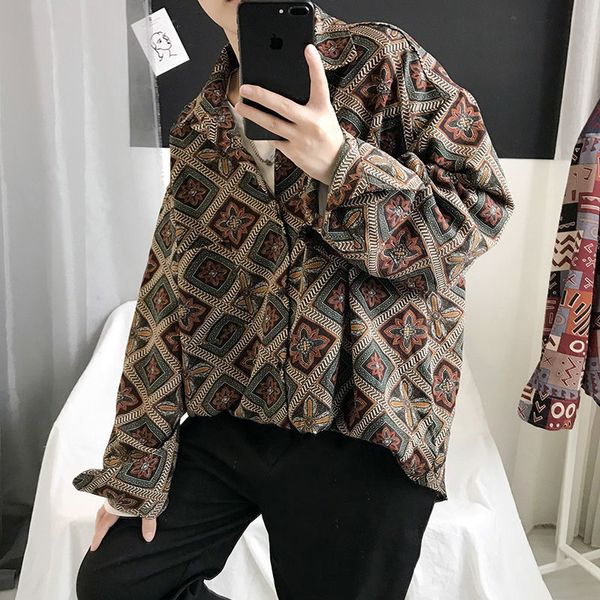 

2021 new privathinker men's japanese style men casual long sleeve shirt streetwear man oversized vintage blouse ybaz, White;black