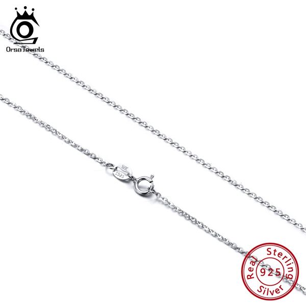

chains orsa jewels 100% real 925 sterling silver female necklace o-chain 45cm women simple fashion jewelry collocation sc20