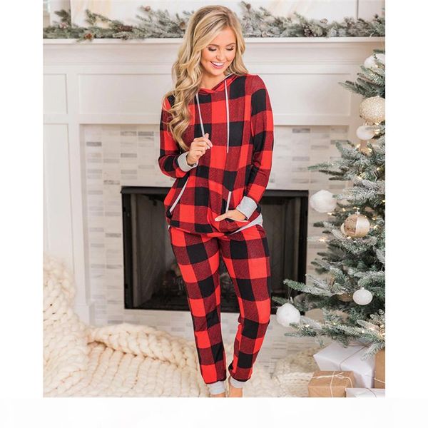 

2020 womens christmas pajamas set nightwear winter plaids snowman elk xmas theme printed sleepwear set 2 pieces pants suit, White