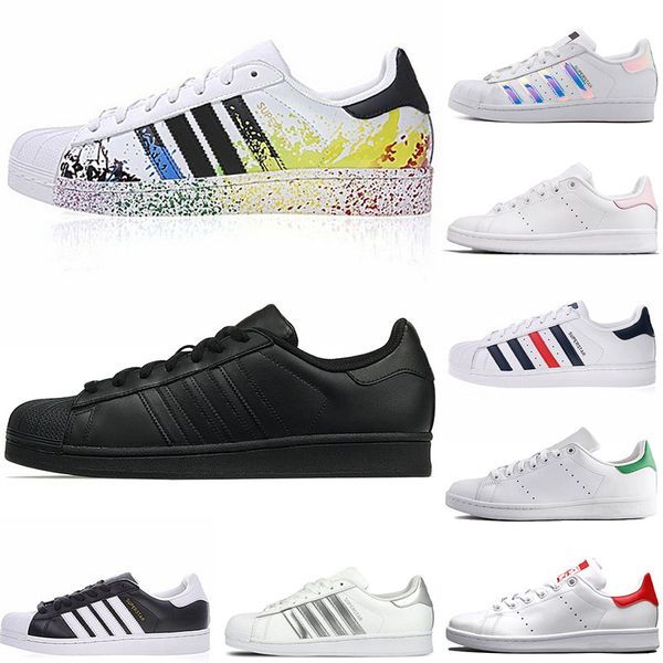 

red blue green pink designers stan smith shoes superstars casual shoes triple white black off leather platform sneakers 36-45