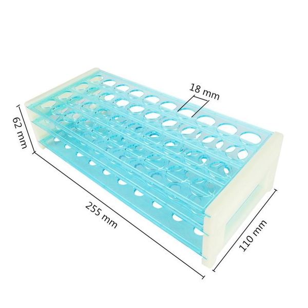 

plastic test tube stand holder for 18mm diameter test tube 50 holes positions three deck test tube bracket laboratory qylztm