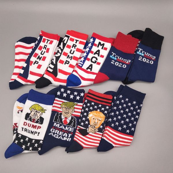 

2020 creative trump socks make america great again stockings national flag stars stripes maga sock funny casual cotton gifts dhl shipp