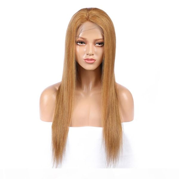 

# 27 honey blonde полный парик человеческих волос парики honey blonde lace фронтальная человеческих волос парики бразильская virgin прямые в, Black;brown