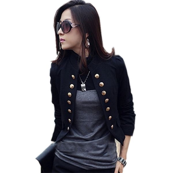

double breasted jacket women spring ol short blazer 201114, White;black