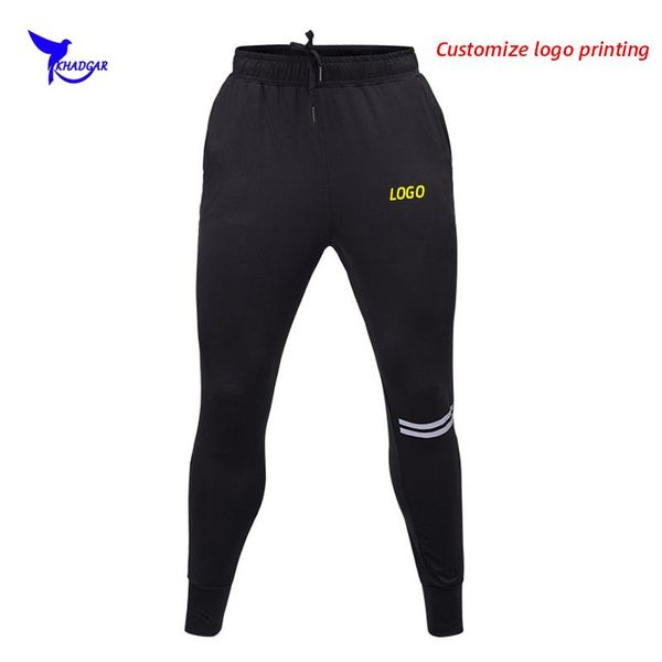 

custom logo men high elastic running pants quick dry breathable joggers sweatpants bodybuilding fitness gym sportswear trousers, Black;blue