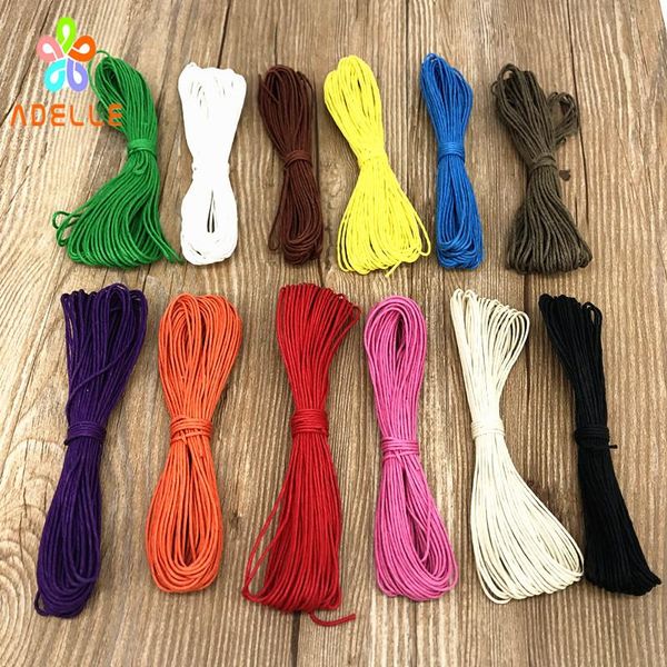 

yarn 2 rolls/lot 0.5mm colored original polishing waxed cord diy zakka string bracelet necklace 12 colors, Black;white