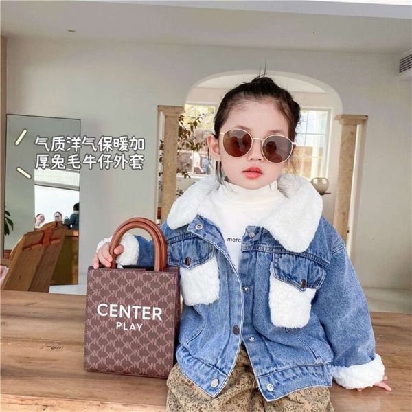 

lambs baby coat 2020 girl's cashmere jeans boy's warm cotton children's et winter payh, Black