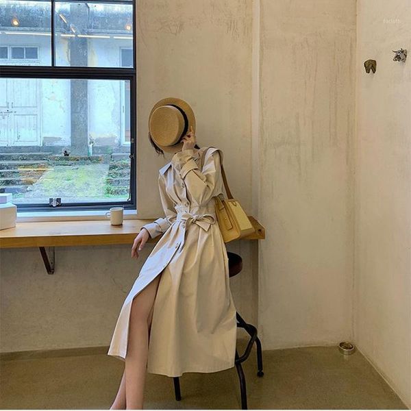 

autumn and winter wear a windbreaker pleated lace thin coat mid-length dress women ropa mujer abrigo mujer mujeres abrigos1, Black;brown