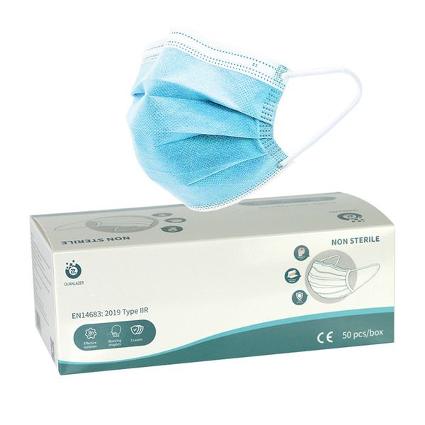 

dhl disposable masks 50pcs protection and personal health mask 3-layer facial cover with earloop mouth face sanitary masks