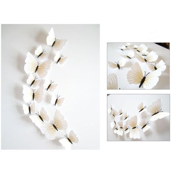 

12pcs pvc 3d butterfly wall decor cute butterflies wall stickers art decals home decoration room bbyxic