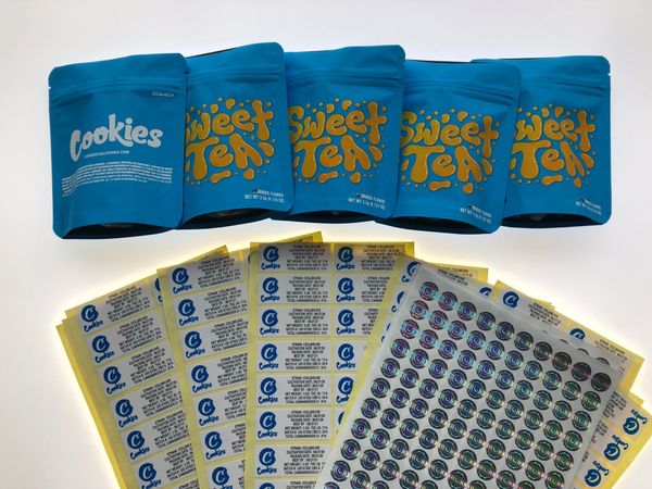 

medicated bags smell cookies local blue 3.5-7g mylar proof tea sweet edibles bags flower wmtfhb bdedome, Pink;blue