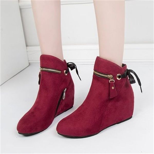 

arrival 2021 new of women snow teddy shoes ladies winter ribbon women's boots more size 35-43 wksj, Black