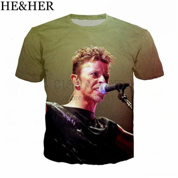 

men david bowie 3d print shirts oversized humor funny men clothing