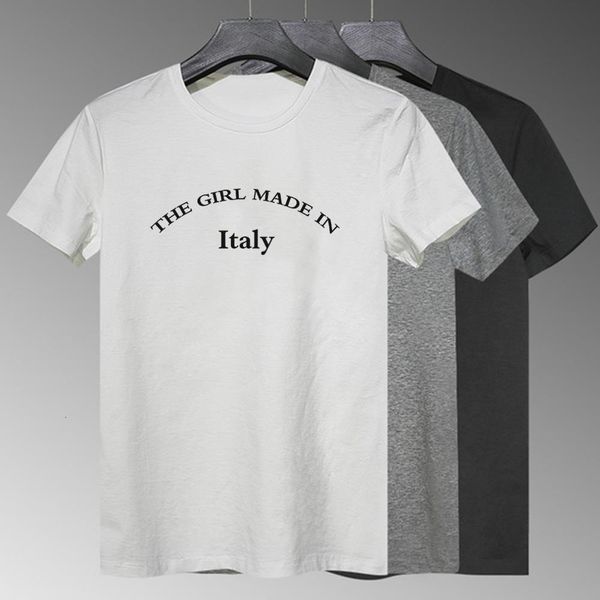 

стиль повседневной хипстерской новой футболке женщины смешные тренды освежающие минимализм футболка девушка изготовлена ​​в ttaly буквы печа, White