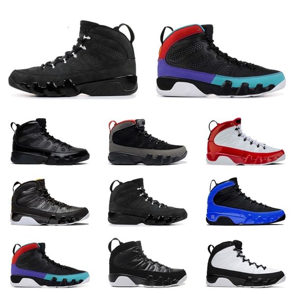 

9 9s jumpman shoes gym red anthracite black white bred citrus racer blue space jace mens trainers fashion sports sneakers 7-13
