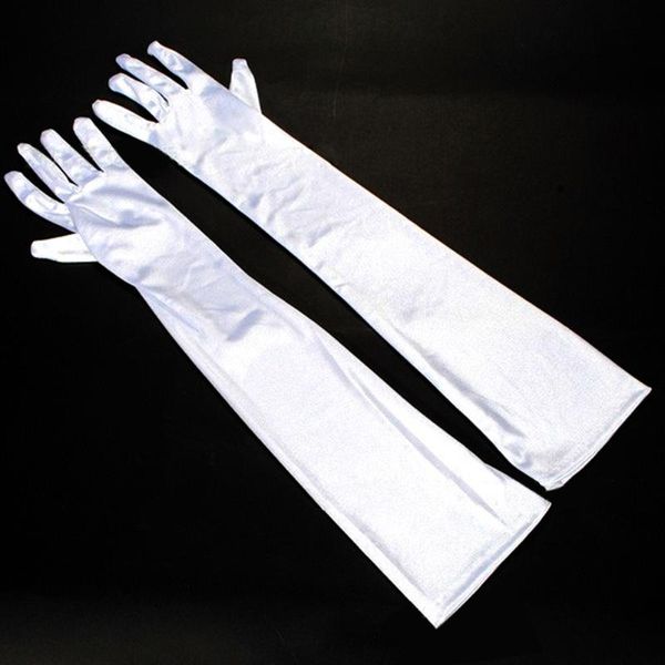 

five fingers gloves long finger evening party prom costume fashion, Blue;gray