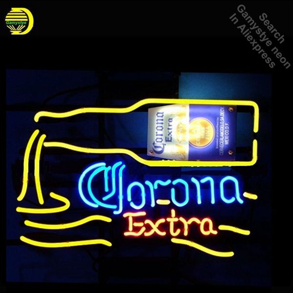 

neon sign for coron extra dumping bottle neon bulbs sign handcraft glass tubes decorate beer bar wall room signs made to order