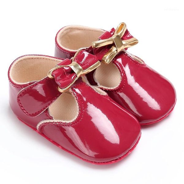 

first walkers pu leather baby girl moccasins solid bowknot party babys shoes footwear for borns white&pink&red 0-18 months1
