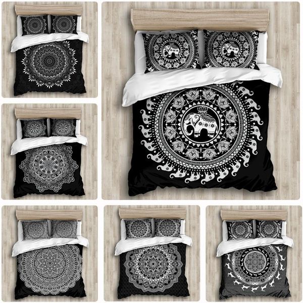 

national style bohemia 3d bedding set mandala duvet cover set winter bed sheet pillowcase large bedding