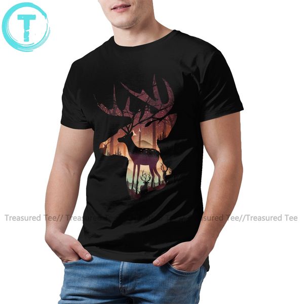 

deer head t shirt mystical deer t-shirt big short sleeve tee shirt printed men casual funny tshirt sport hooded sweatshirt hoodie
