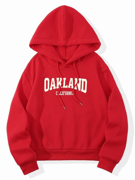 

letter graphic drawstring thermal lined hoodie y0ek#, White;black