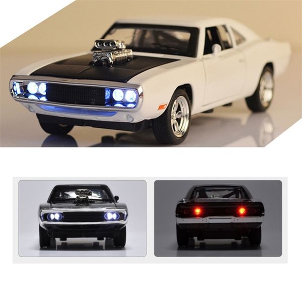 

1:32 car charger diecast metal model car sound and light pull-back vehicle toy for boy children and kids gift 4 colors y200109